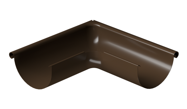 Угол внешний 90° D125 Döcke STAL PREMIUM Каштан, (RAL 8017) купить в Чите