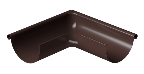 Угол внешний 90° D125 Döcke STAL PREMIUM Шоколад, (RAL 8019) купить в Чите