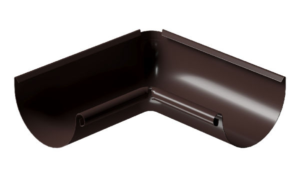 Угол внутренний 90° D125 Döcke STAL PREMIUM Шоколад, (RAL 8019) купить в Чите
