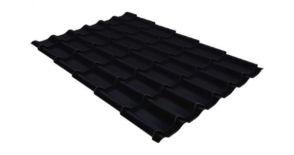 Металлочерепица классик GL 0,5 Velur20 RAL 9005 черный купить в Чите