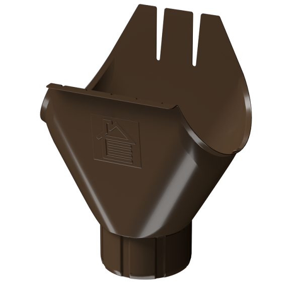 Воронка желоба D125 Döcke STAL PREMIUM Каштан, (RAL 8017) купить в Чите