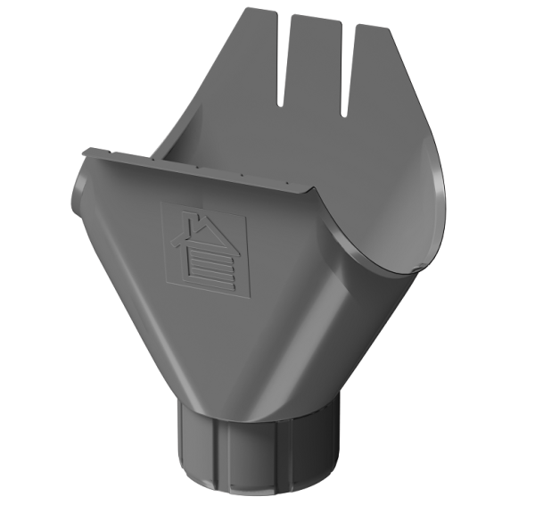 Воронка желоба D125 Döcke STAL PREMIUM Графит, (RAL 7024) купить в Чите