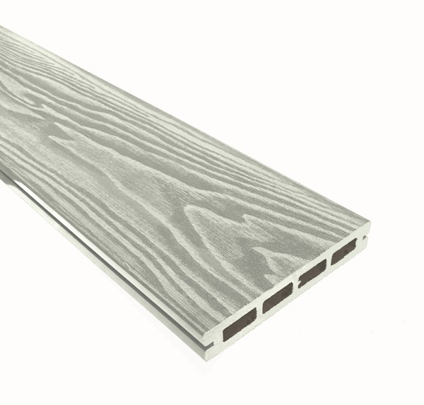 Террасная доска из ДПК Terrapol Смарт 3D Пустотелая с пазом Дуб беленый купить в Чите