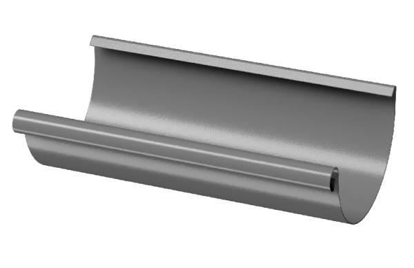 Желоб полукруглый D125 3 м Döcke STAL PREMIUM Графит, (RAL 7024) купить в Чите