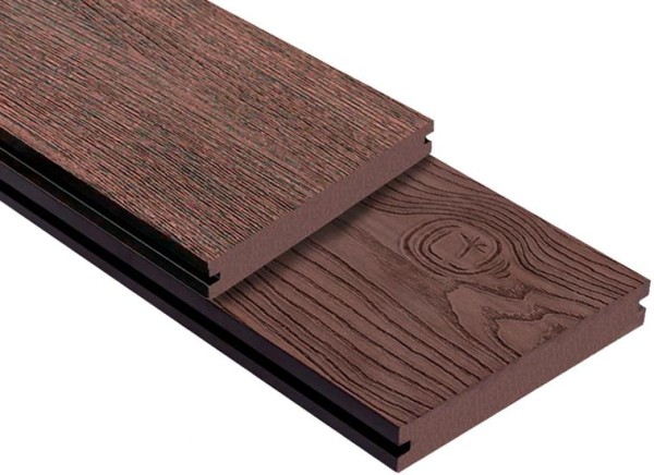 Террасная доска ДПК Outdoor 3D полнотелая STORM/OCEAN BROWN коричневая микс купить в Чите
