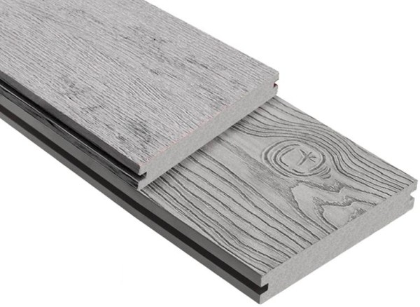 Террасная доска ДПК Outdoor 3D полнотелая STORM/OCEAN GREY серая микс купить в Чите