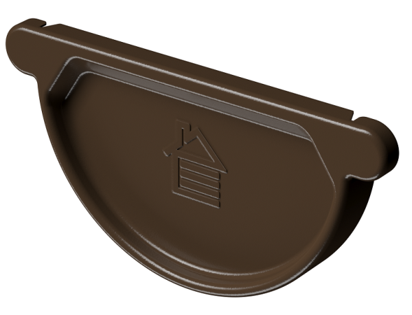 Заглушка желоба D125 Döcke STAL PREMIUM Каштан, (RAL 8017) купить в Чите