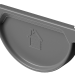 Заглушка желоба D125 Döcke STAL PREMIUM Графит, (RAL 7024) купить в Чите