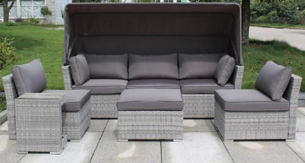 Диван-Трансформер AFINA плетеный из иск. ротанга AFM-320G Grey купить в Чите