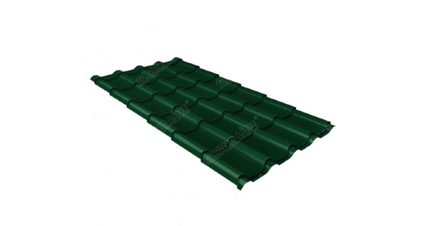 Металлочерепица камея 0,45 Drap RAL 6005 зеленый мох купить в Чите