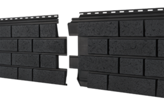 Фасадная панель Ю-пласт Стоун Хаус S-Lock Клинкер Нордик Графитовый купить в Чите