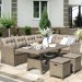 Комплект мебели AFINA плетеной из иск. ротанга AFM-307B Beige купить в Чите