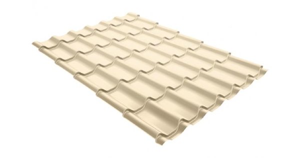 Металлочерепица классик 0,5 Satin RAL 1015 светлая слоновая кость купить в Чите