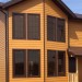 Фиброцементный сайдинг Latonit Красное дерево (RAL 8001/8008) купить в Чите