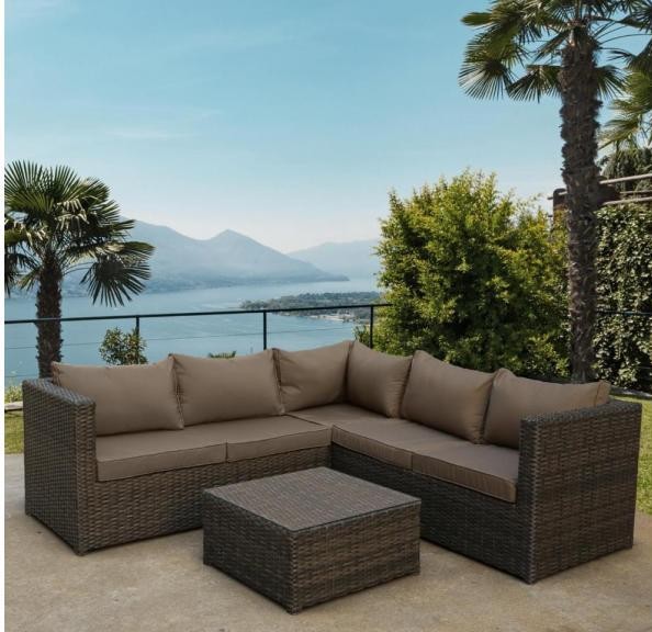 Комплект мебели AFINA плетеной из иск. ротанга YR825A Brown/Beige купить в Чите