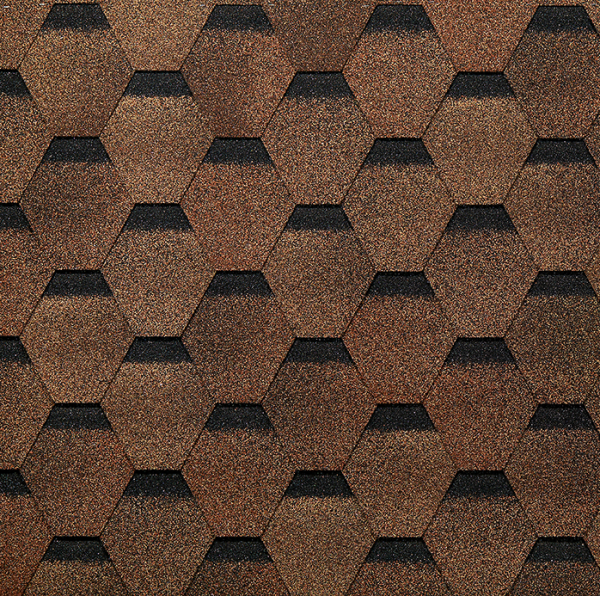 Гибкая черепица EURASIA Docke, Коллекция ШЕСТИГРАННИК Светло-коричневый купить в Чите