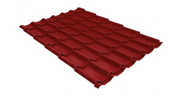Металлочерепица классик 0,5 Satin RAL 3011 коричнево-красный купить в Чите