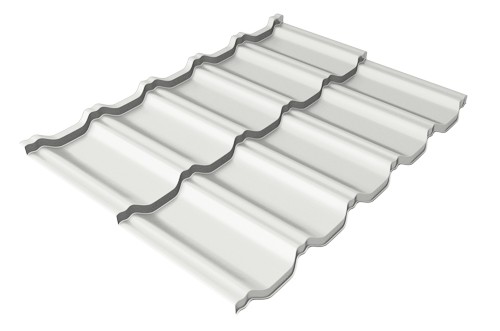Металлочерепица модульная Квинта Uno Grand Line c 3D резом 0,5 Satin RAL 9003 сигнальный белый купить в Чите