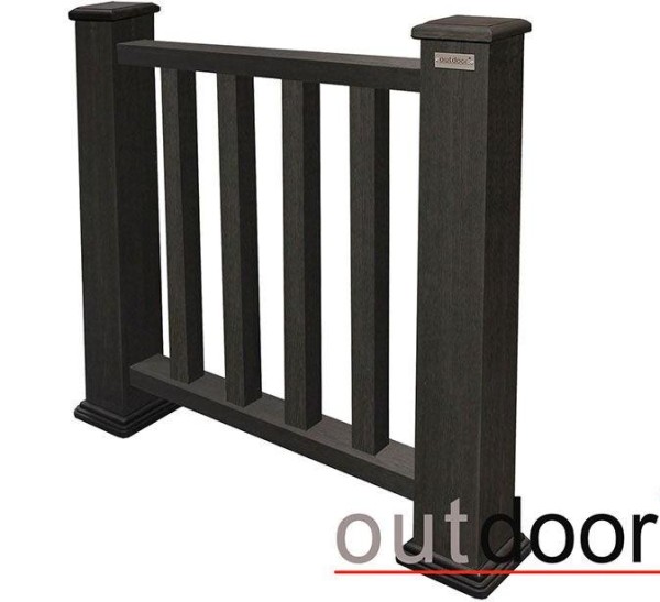 Ограждение из ДПК Outdoor Классик 3D STORM чёрный купить в Чите