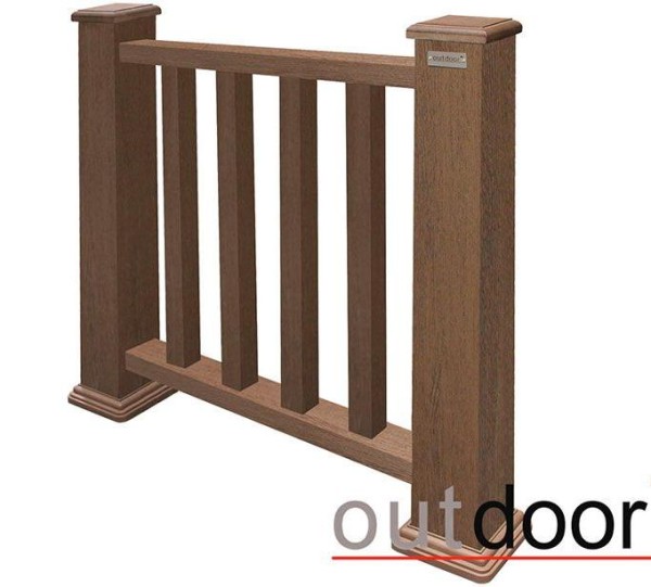 Ограждение из ДПК Outdoor Классик 3D STORM коричневый микс купить в Чите