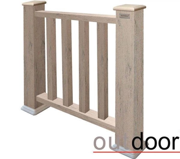 Ограждение из ДПК Outdoor Классик 3D STORM серый микс купить в Чите