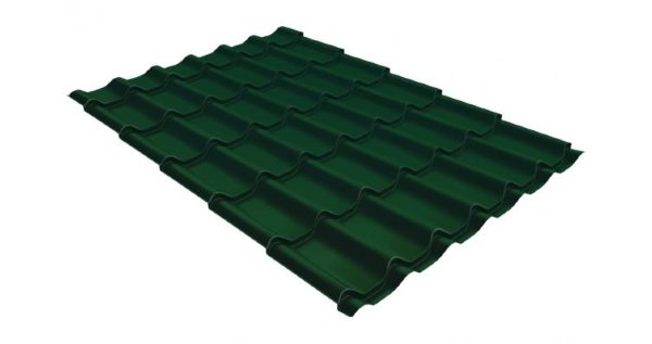 Металлочерепица классик GL 0,5 Velur20 RAL 6005 зеленый мох купить в Чите