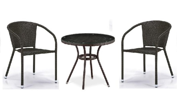Комплект плетеной мебели AFINA из иск. ротанга Асоль-7 T282ANT/Y137C-W53 Brown 2Pcs купить в Чите