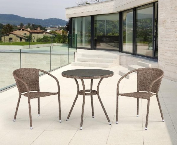 Комплект плетеной мебели AFINA из иск. ротанга T282ANT/Y137C-W56 Light Brown 2Pcs купить в Чите