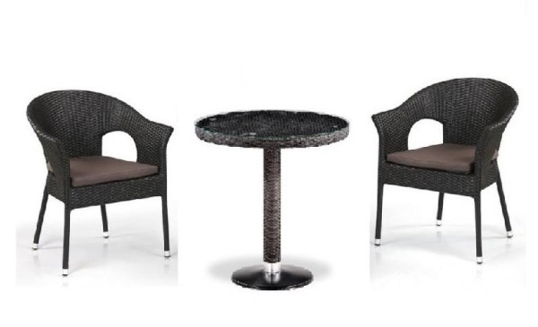 Комплект плетеной мебели AFINA из иск. ротанга T601/Y79A-W53 Brown 2Pcs купить в Чите