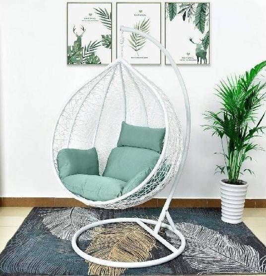 Кресло Подвесное из искусственного ротанга AFM-168A-XL White/Green купить в Чите