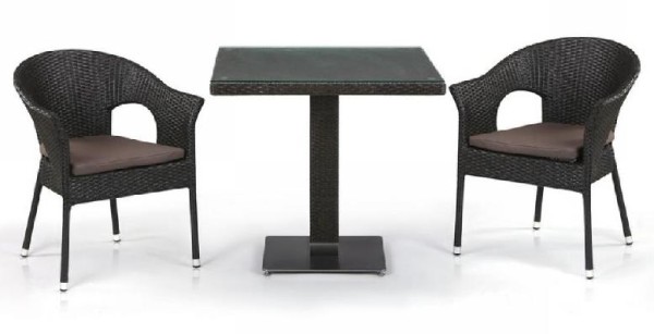 Комплект плетеной мебели AFINA из иск. ротанга T605SWT/Y79A-W53 Brown 2Pcs купить в Чите