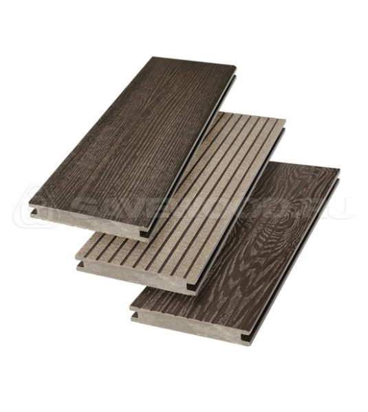 Террасная доска SW Fraxinus (R) полнотелая «SaveWood» Темно-коричневый купить в Чите
