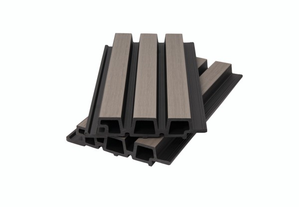 Фасадная панель брусковая двухцветная co-extrusion, snow mix купить в Чите