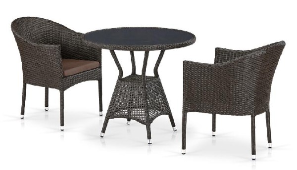 Комплект плетеной мебели AFINA из иск. ротанга T707ANS/Y350-W53 Brown 2Pcs купить в Чите