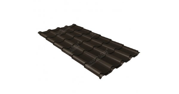 Металлочерепица камея 0,5 Satin RR 32 темно-коричневый купить в Чите