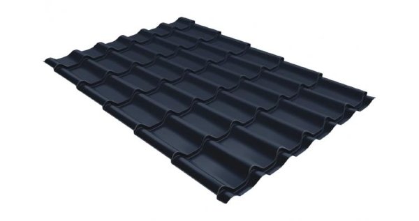 Металлочерепица классик 0,5 Satin RAL 7024 мокрый асфальт купить в Чите