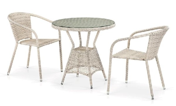 Комплект плетеной мебели AFINA из иск. ротанга T705ANT/Y137C-W85 Latte 2Pcs купить в Чите