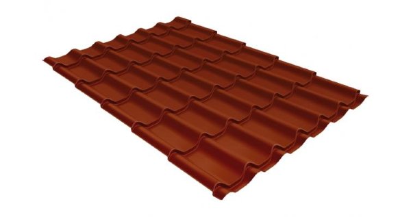 Металлочерепица классик 0,5 Satin RAL 8004 терракота купить в Чите
