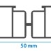 Лага алюминиевая KRONEX 50x25x3000 мм несущая купить в Чите