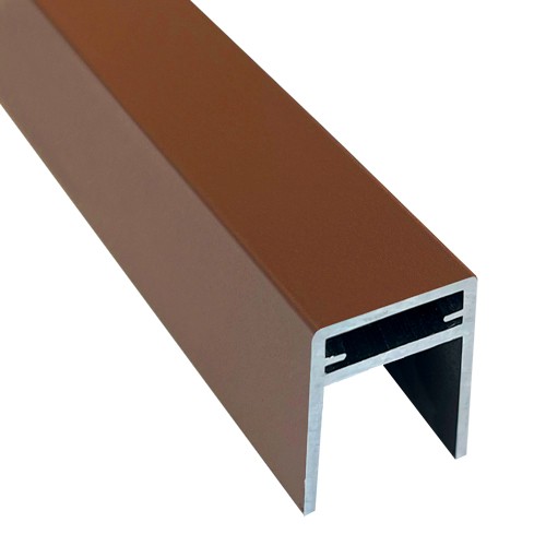 П-профиль Алюминиевый EasyDecking 35x25 Коричневый купить в Чите