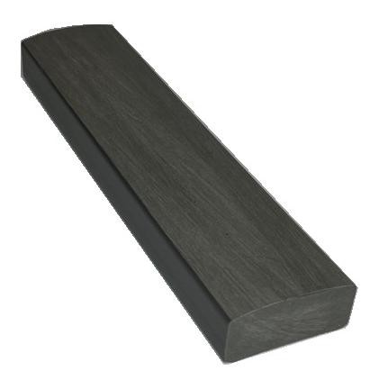 Лавочный брус Ecodecking Некст полнотелый брашированный 70х35 графит купить в Чите