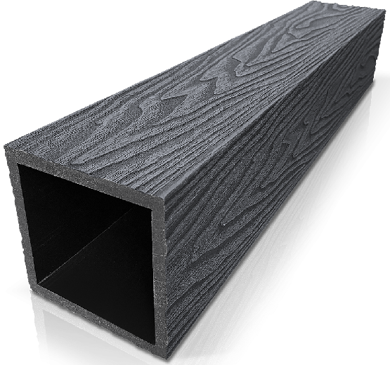 Столб ДПК 3D GardenParkett фактура дерева Графит купить в Чите