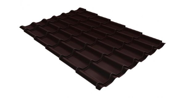 Металлочерепица классик 0,5 Satin RAL 8017 шоколад купить в Чите