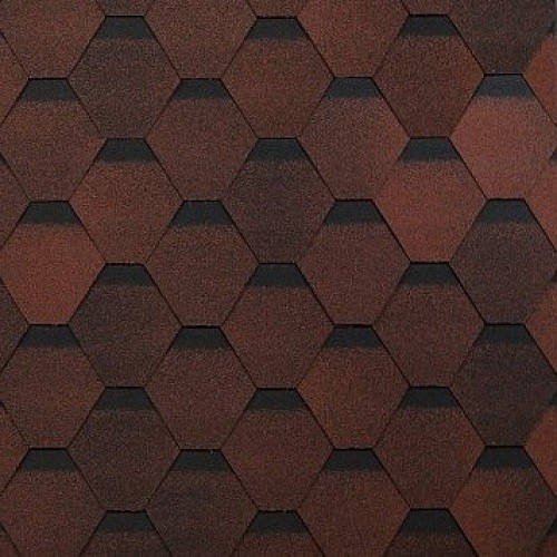 Гибкая черепица Shinglas, коллекция Оптима – Красный купить в Чите