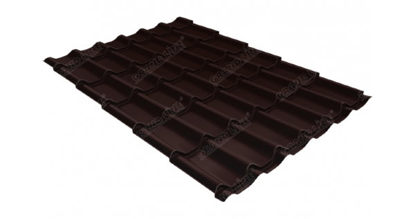 Металлочерепица классик GL 0,5 Quarzit RAL 8017 шоколад Metallic купить в Чите