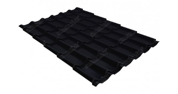 Металлочерепица классик 0,45 Drap RAL 9005 черный купить в Чите