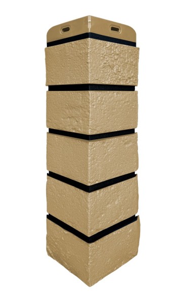 Угол Grand Line состаренный кирпич премиум Песочный (шов RAL 9005) купить в Чите