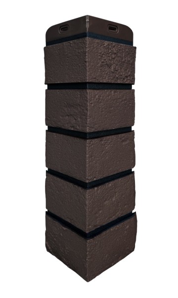 Угол Grand Line состаренный кирпич премиум Шоколадный (шов RAL 9005) купить в Чите