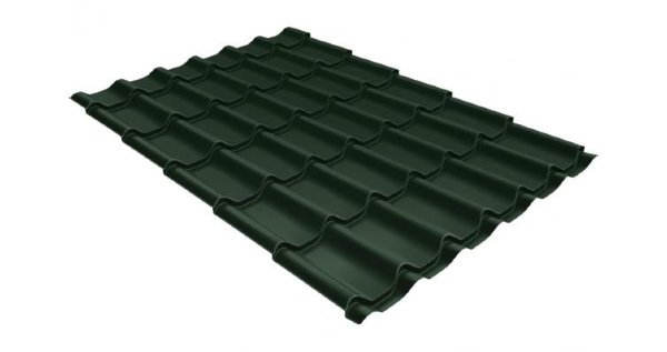 Металлочерепица классик 0,5 Satin RR 11 темно-зеленый купить в Чите