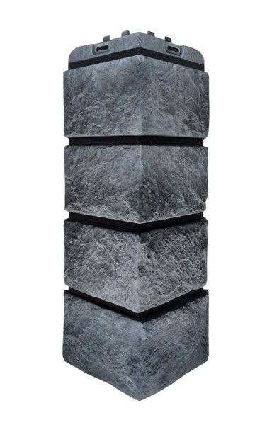 Угол наружный Grand Line Колотый Камень Антрацит, Шов чёрный купить в Чите